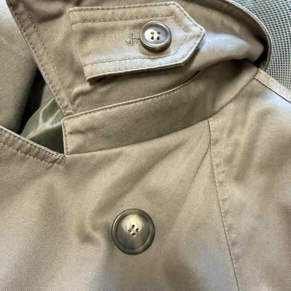 Polo Ralph Lauren Men’s Double-Breasted Trench Coat | Taupe Gray | Vintage 90s - Picture 2 of 5